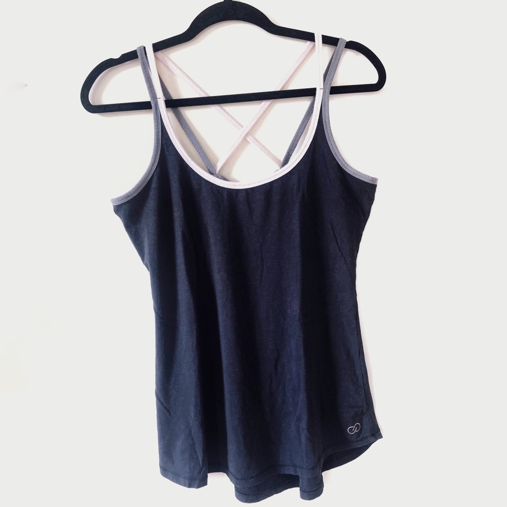 CALIA by Carrie Underwood Criss-Cross Tank Sz S